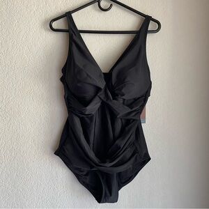 Elegant Black One-Piece Swimsuit